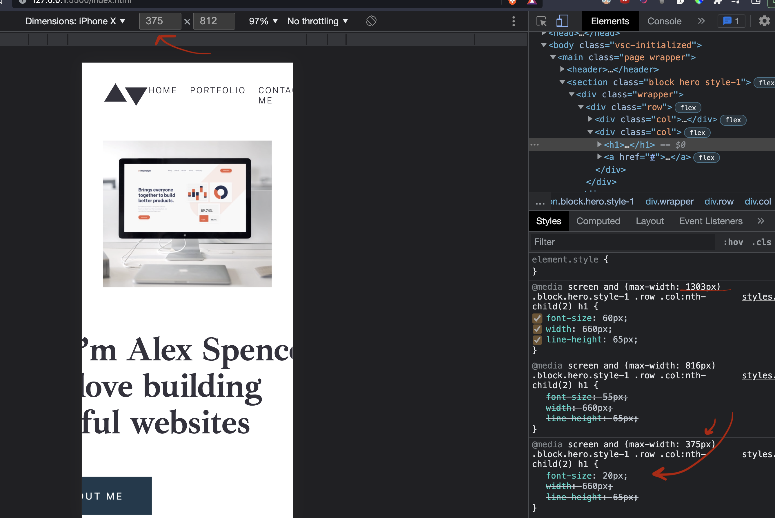 移動設備的 CSS 媒體查詢不適用