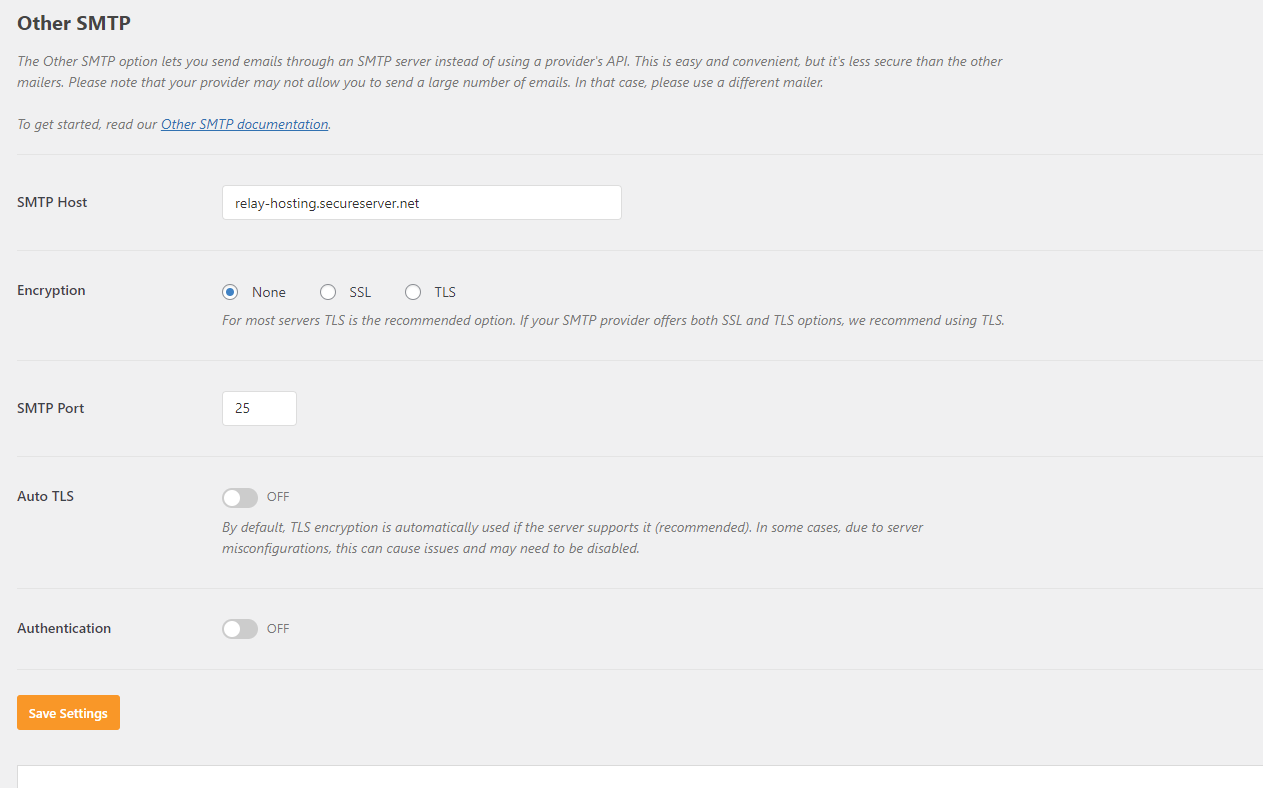 帶有 aws lightail 的 GoDaddy wordpress 郵件 smtp - 錯誤無法連接到服務器