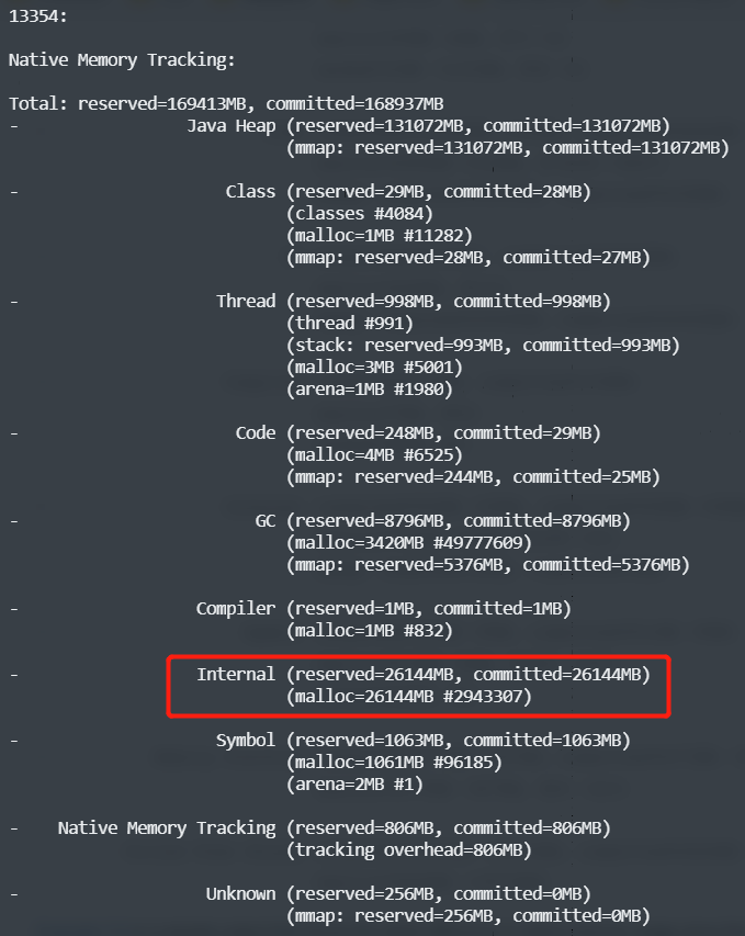 為什么 Apache IoTDB 在 java Native Memory Tracking 中的 Internal memory 太高?