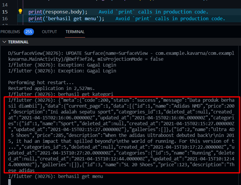 “Null”型別不是“Map<String, dynamic>”型別的子型別
