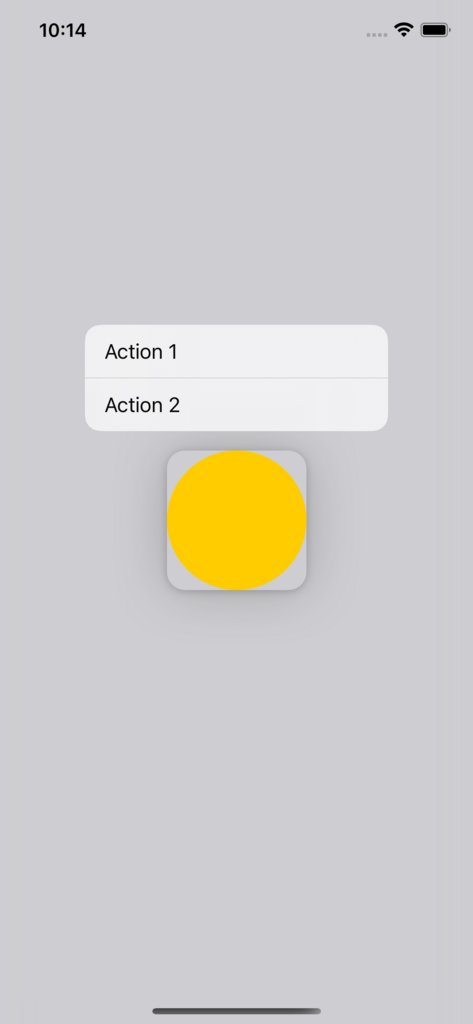 SwiftUI ContextMenu:設定陰影形狀或隱藏它