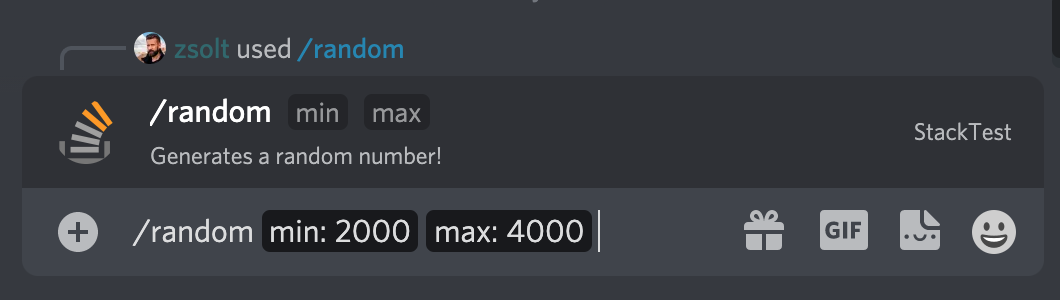Discord.js Randomiser 命令忽略最小值和最大值