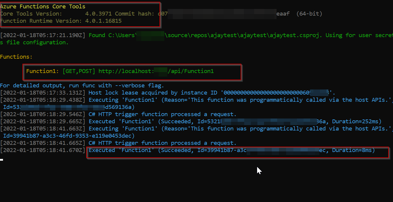 .net6.0 上的 Azure Functions 無法在本地運行并出現 hostpolicy.dll 錯誤