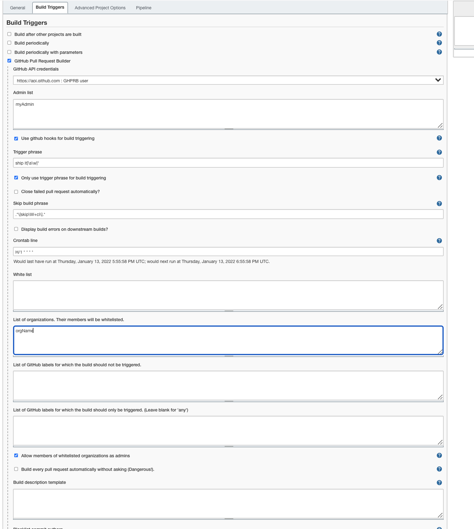 如何使用 github pull request builder 通過 jenkins job dsl 配置 Jenkins pipelineJob?