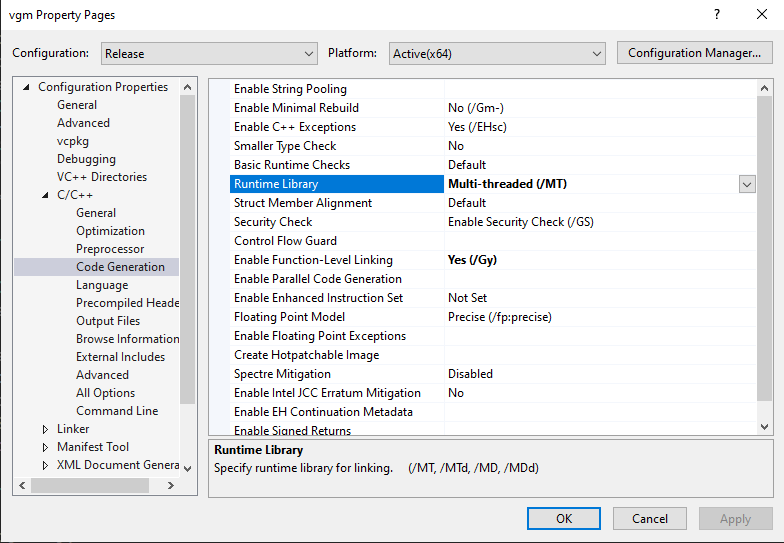 如何使用 vcpkg 與 Visual Studio 靜態鏈接我的專案依賴項?
