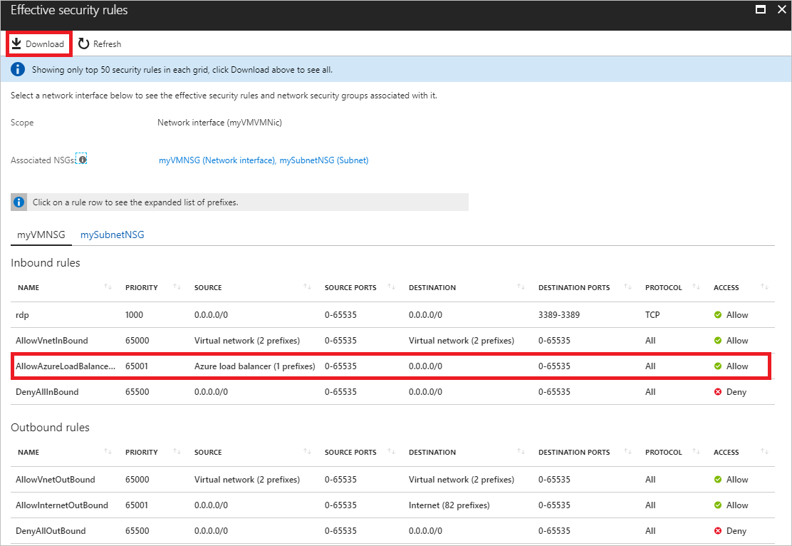 訪問在特定埠上運行在 Azure Windows 機器上的服務