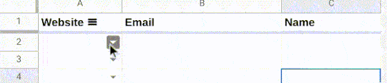 Google 表格 - 帶有雙下拉資料驗證的簡單 VLOOKUP