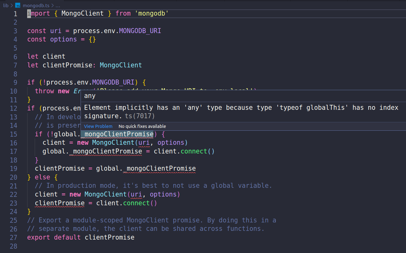 Next.js 與-mongodb 轉換為 TypeScript