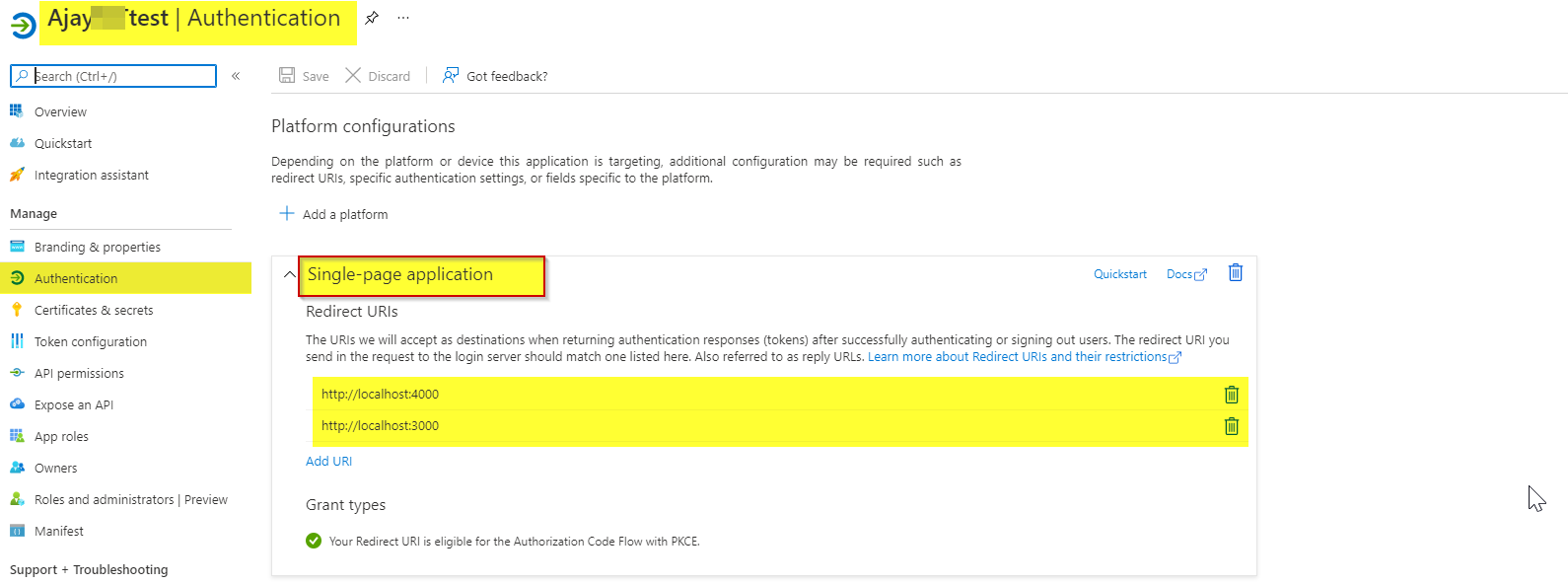 從 PowerShell 為 Azure 應用程式添加 redirectUris