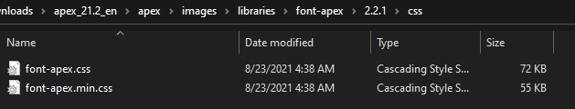 Oracle Apex 18. 缺少通用主題的一些圖示