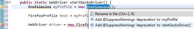 如何修復棄用警告,Firefox ProfilesIni 已在 java 中棄用