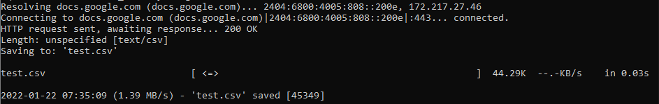 將谷歌表格的標簽下載為 CSV 檔案