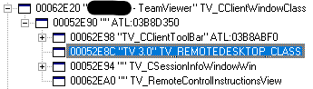 C# FindWindowEx - 我找不到 Teamviewer 面板