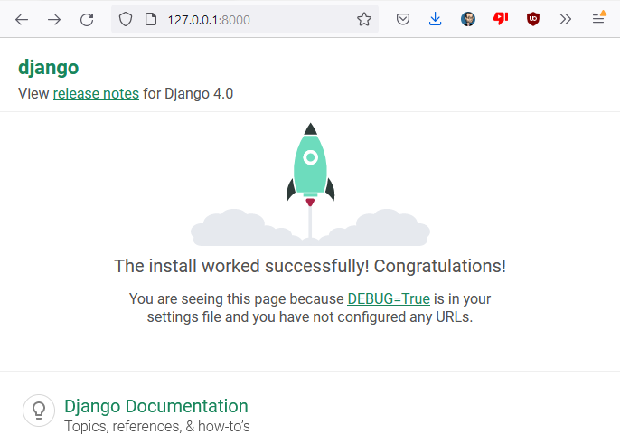 在 django 中添加第一個應用程式后空路徑中斷