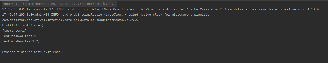 Cassandra (CQL) 使用 Cassandra4IO 選擇 IN 查詢