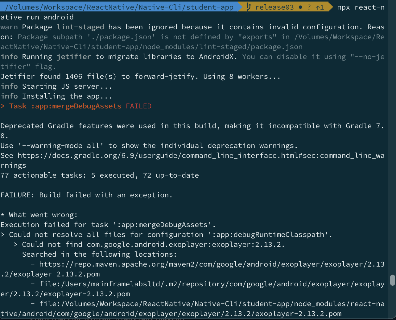 react-native-video 5.2.0 Android 構建錯誤 RNC 0.66.3