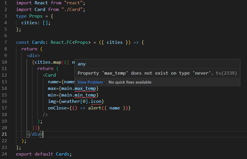 TypeScript 問題物件陣列