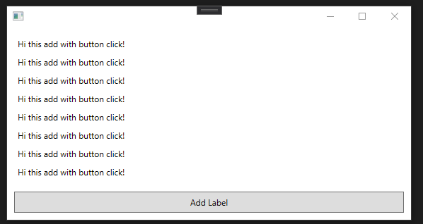 WPF .NET 5 (XAML) 當我按下按鈕時添加一些標簽
