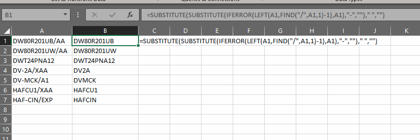 從 Excel 單元格中洗掉不需要的字符