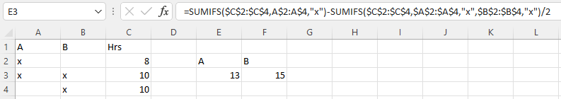 Excel:求和公式