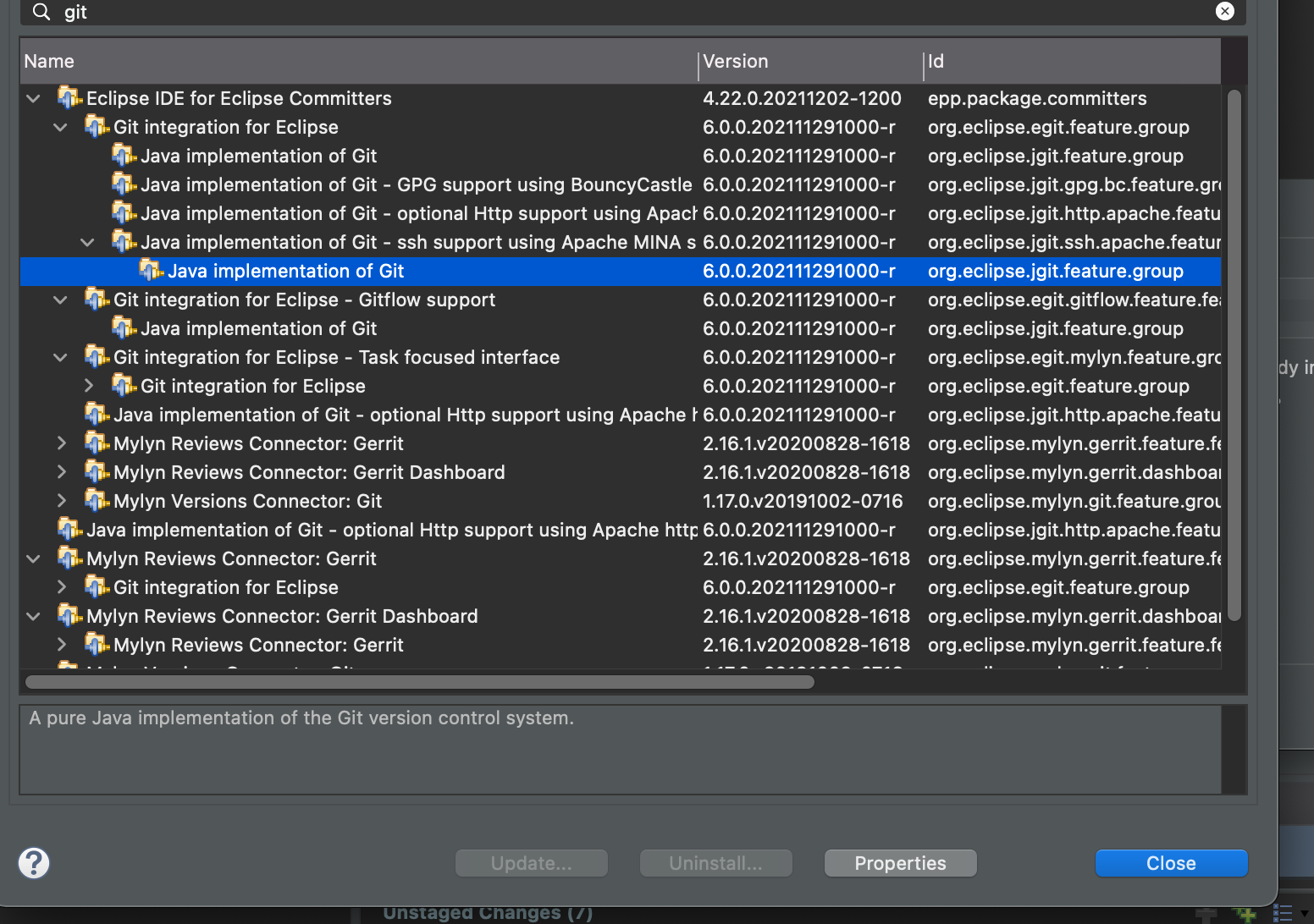 Mac 上的 Eclipse 不允許降級 (E)Git