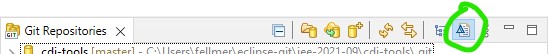 Eclipse 上 Git 透視圖中的 Git 存盤庫不再顯示 id
