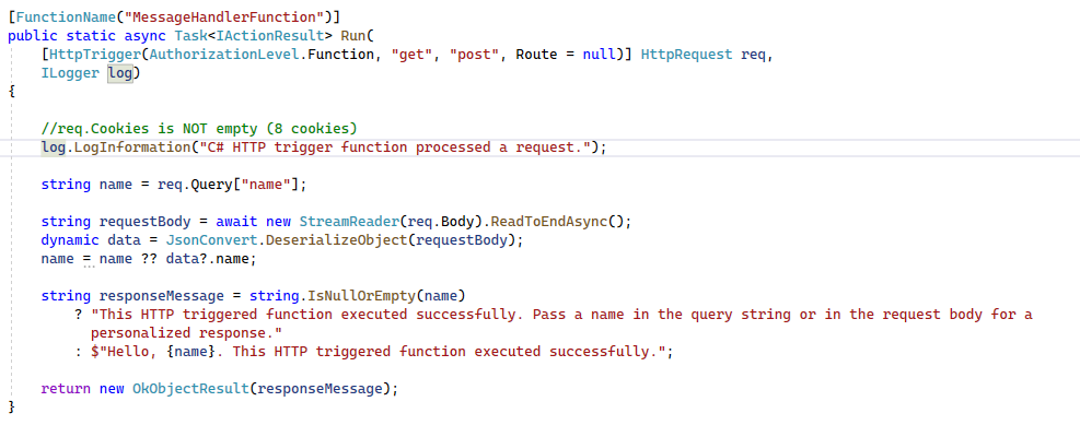 為什么 Azure Function v4（隔離行程）HttpRequestData.Cookies 為空？