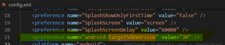 如何在 ionic android 中將我的應用的目標 API 級別從 29 更改為 30