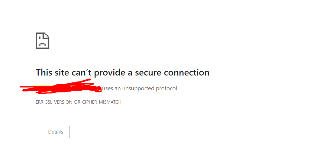 僅 Chrome 上的 ERR_SSL_VERSION_OR_CIPHER_MISMATCH 錯誤