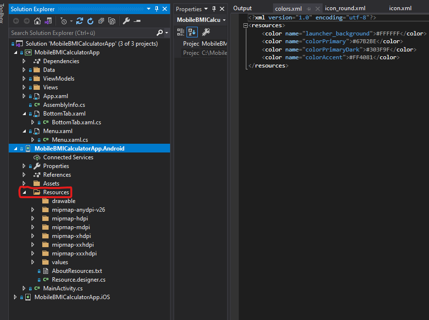xamarin:我無法向 .Android 部分添加任何內容