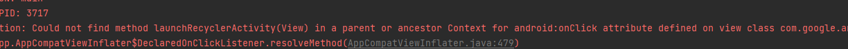 Android Studio:在視圖類上定義的 android:onClick 屬性的父或祖先背景關系中找不到方法 XXXXX(View)