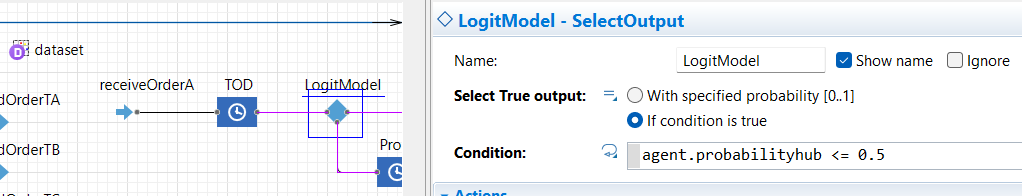 Anylogic：為什么我的帶有代理變數值條件的 SelectOutput 不起作用？[復制]