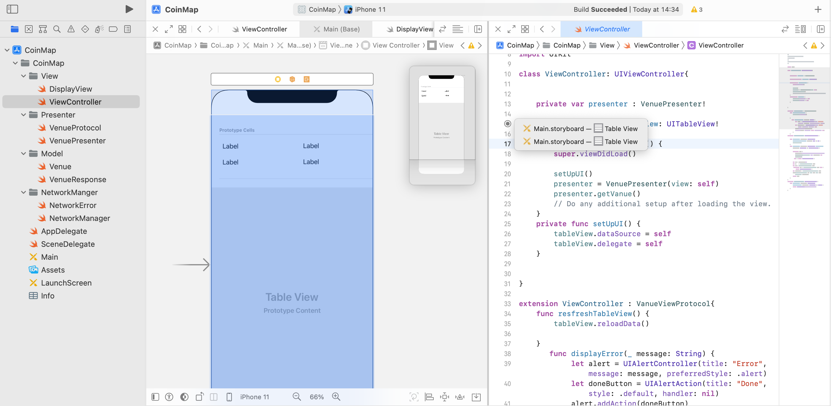 在 Swift 中，無法識別的選擇器發送到實體 0x7fecc7011000