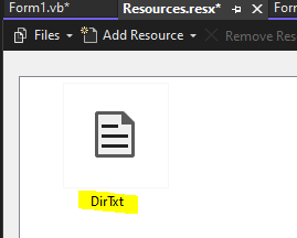 使用 vb.net 讀取 Resorces 檔案夾中的 txt 檔案