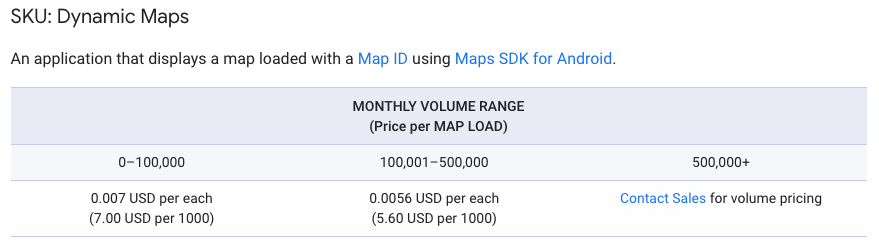 React Native Maps 谷歌定價