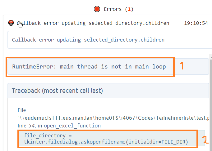 Python,Dash:Tkinter openfile 對話框僅第一次作業正常,但之后失敗