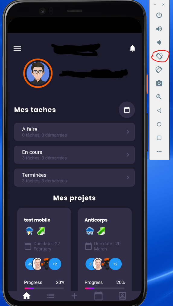 如何使用 Android Emulator for Flutter 應用程式檢測設備的旋轉?