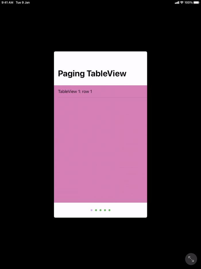 使用 UIScrollView 和 UIPageControl (Swift 5) 動態填充多個 TableView
