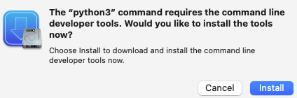 檢查是否安裝了 Python3 沒有誤導 macOS 安裝視窗