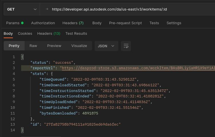 Forge API 將 {URL}/workitems 的 InventorParams 轉換為支持的格式,如 svf、dwg