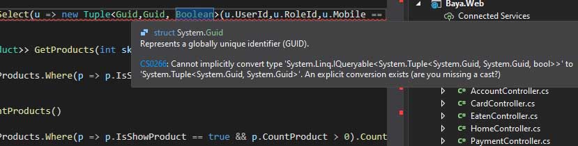 ASP.NET Core - 獲取具有兩個值的元組