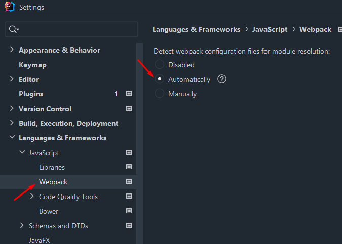 Intellij IDEA:“找不到要前往的宣告” - 新 javascript 專案中的訊息