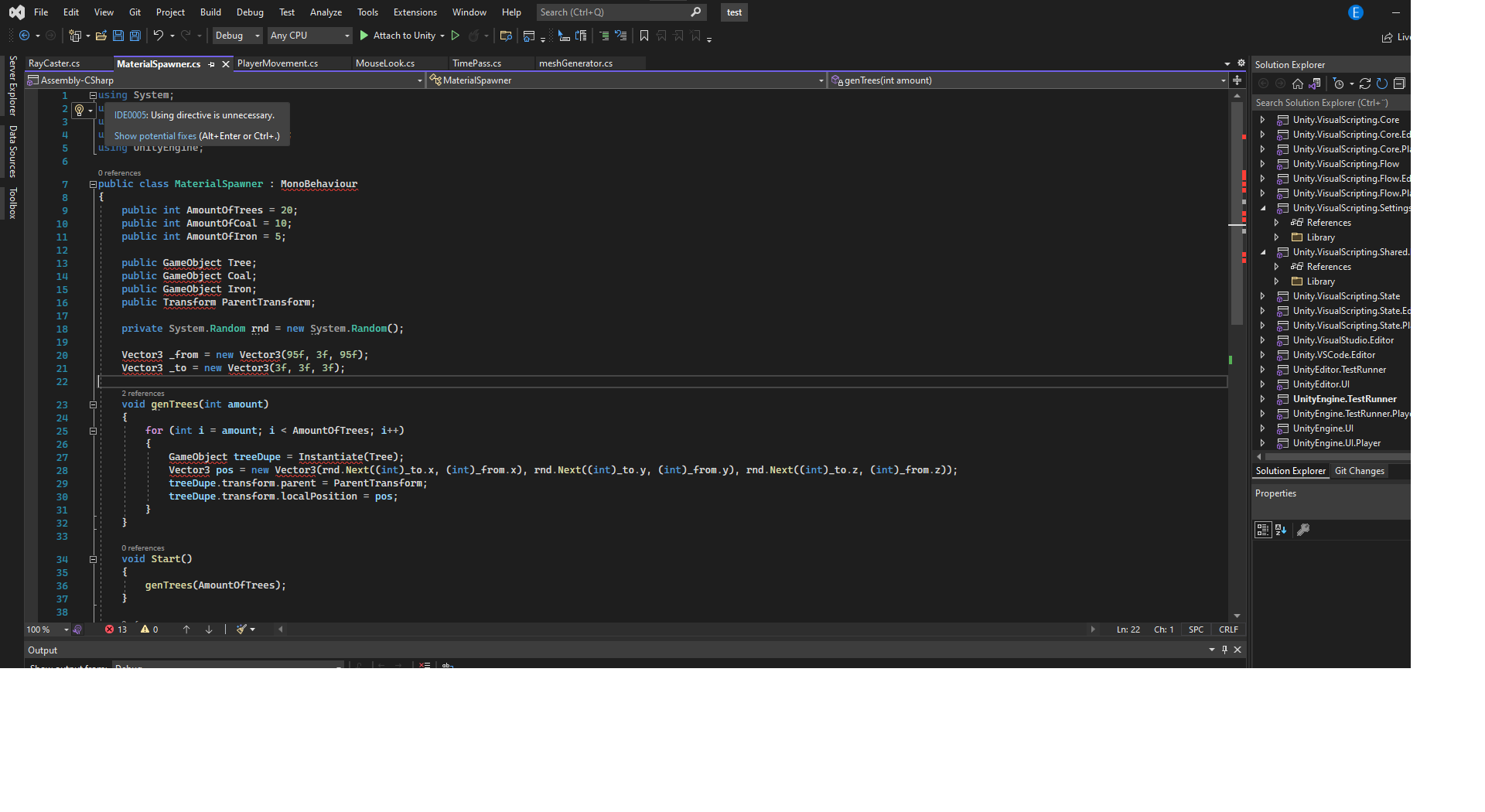 Unity 參考不適用于 Visual Studio 2022