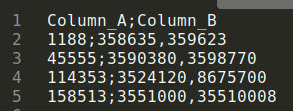 格式化 CSV 檔案，將列拆分為行