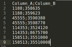 格式化 CSV 檔案，將列拆分為行