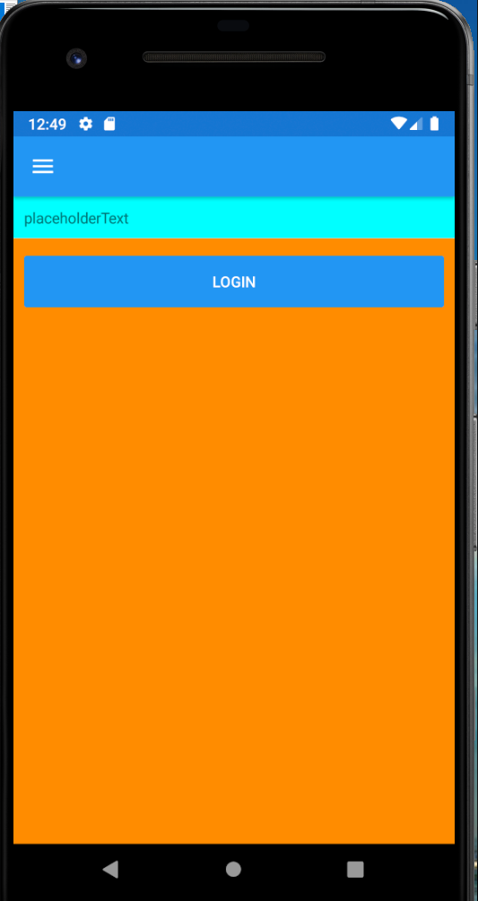 Xamarin View - 如何將 TextButton 放在末尾和前臺