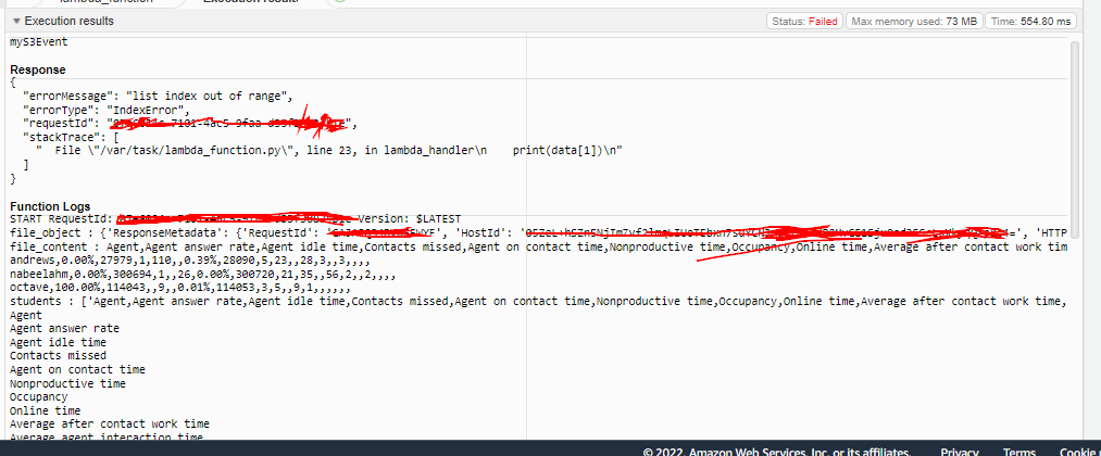 AWS Lambda：對于我的情況，如何在 python 的“For回圈”中跳過第一個索引？