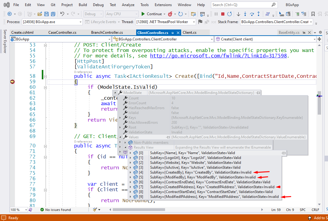 在 .NET Core MVC 6 中發布表單時，模型系結強制在非必填欄位中具有值