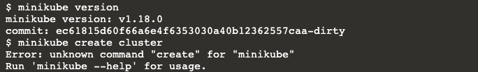 這些 minikube 命令之間有什么區別?