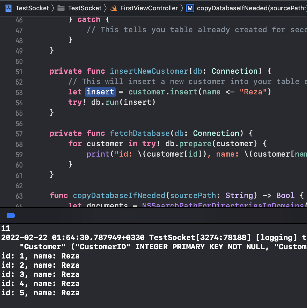 在 SQLite.swift 中建立與資料庫的讀寫連接
